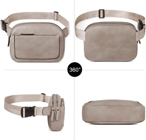 CLUCI Belt Bag for Women, Mini Everywhere Crossbody Waist Bag Adjustable Strap, Vegan Leather Women's Fanny Pack - Image 6