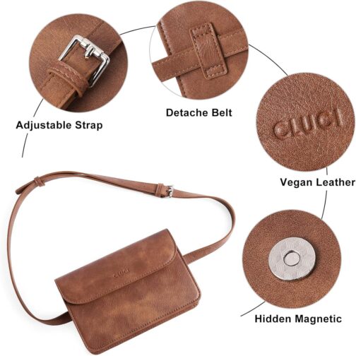 CLUCI Crossbody Bag Sling Purse for Women, Multi Position Fanny Pack for Women Cross Body, Small Belt Bag Purse - Image 5