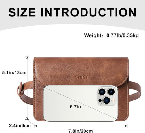 CLUCI Crossbody Bag Sling Purse for Women, Multi Position Fanny Pack for Women Cross Body, Small Belt Bag Purse - Image 4
