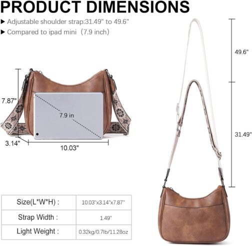 CLUCI Crossbody Bags Purses for Women, Leather Summer Cross Body Bags with Adjustable Strap, Women's Shoulder Handbags 2024 - Image 4