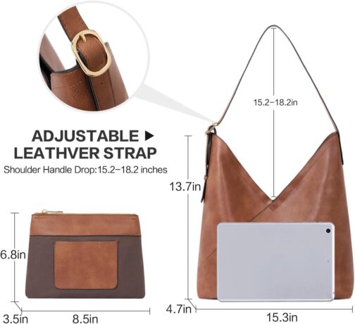 CLUCI Purses for Women Tote Handbags Vegan Leather Hobo Bags Fashion Large Ladies Shoulder Bag - Image 3