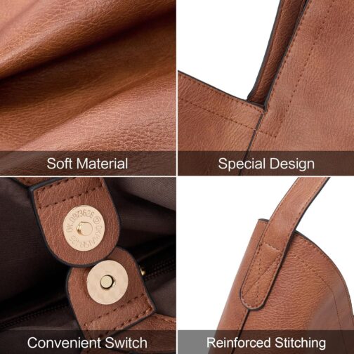 CLUCI Purses for Women Tote Handbags Vegan Leather Hobo Bags Fashion Large Ladies Shoulder Bag - Image 5