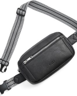 CLUCI Small Leather Belt Bag for Women Fashionable Fanny Pack Cross Body Bag Waist Pack