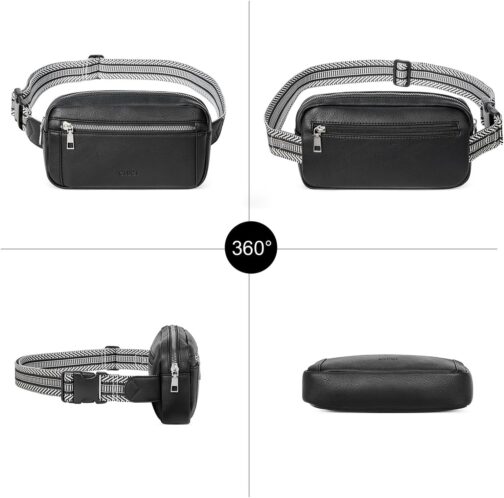 CLUCI Small Leather Belt Bag for Women Fashionable Fanny Pack Cross Body Bag Waist Pack - Image 6