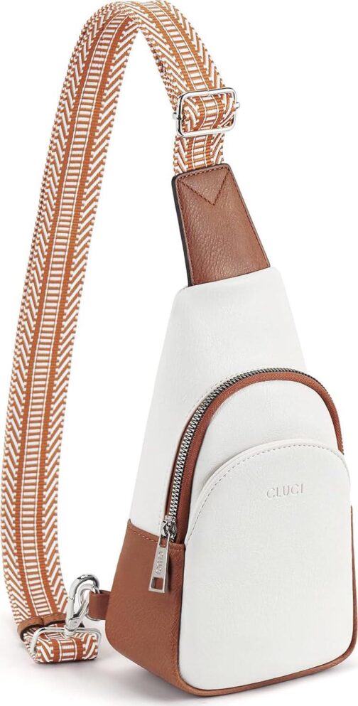 CLUCI Small Sling Bag for Women Crossbody, Faux Leather Trendy Waist Packs with Guitar Strap, Women's Fanny Packs - Image 8