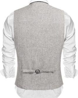 COOFANDY Men’s Casual Business Vests Lightweight Waistcoat Slim Fit Suit Vest