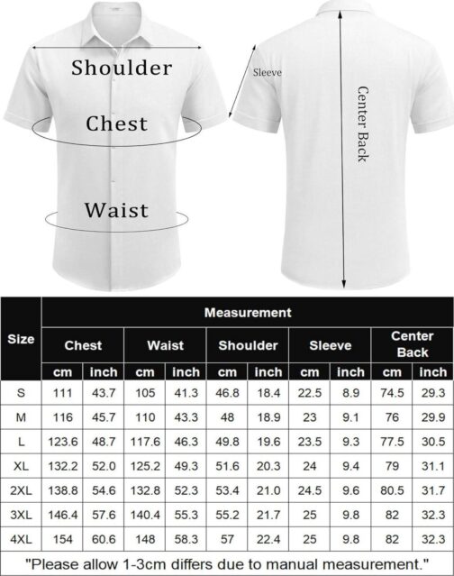 COOFANDY Men's Linen Shirts Short Sleeve Casual Shirts Button Down Shirt for Men Beach Summer Wedding Shirt - Image 6