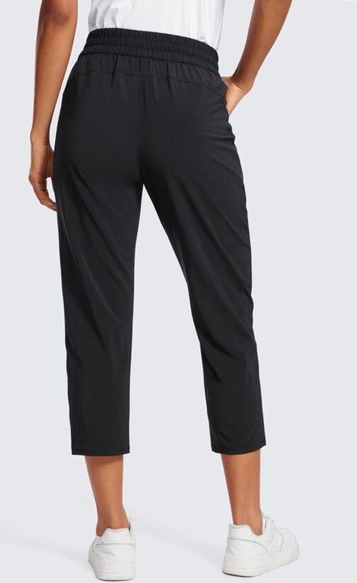 CRZ YOGA Lightweight Capri Pants for Women Cropped Casual Lounge Work Athletic Travel Pants with Pockets Quick Dry Summer - Image 2