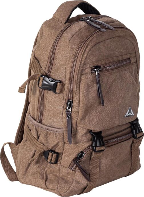 Cango Canvas Multipurpose Daypack Travel large Storage Space Durable and Lightweight Outdoor Backpack with Multiple Compartments and Adjustable leather Straps