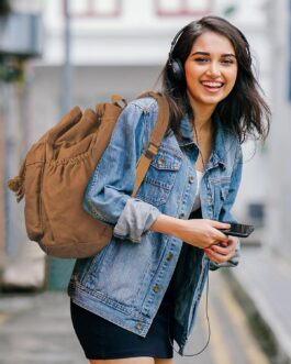 Canvas Backpack for Women Travel Backpack for Men Vintage Bookbag Style for Casual Daypack Backpacks (Brown-B)