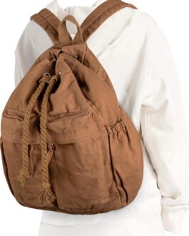Canvas Backpack for Women Travel Backpack for Men Vintage Bookbag Style for Casual Daypack Backpacks (Brown-B)