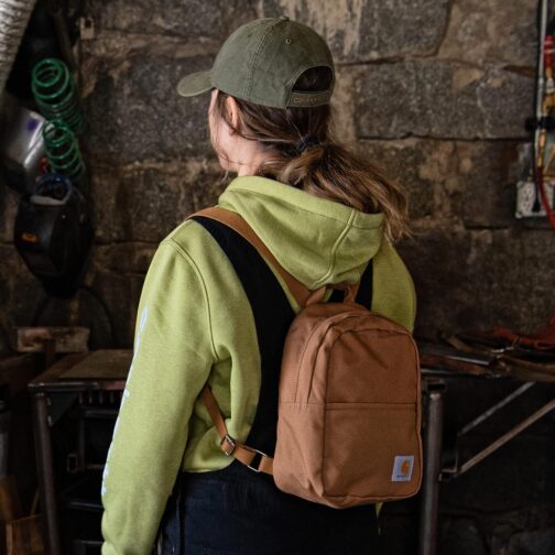 Carhartt Mini Backpack, Everyday Essentials Daypack for Men and Women, Brown, One Size - Image 6