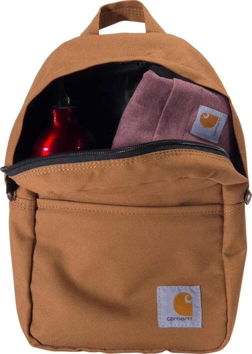 Carhartt Mini Backpack, Everyday Essentials Daypack for Men and Women, Brown, One Size - Image 4