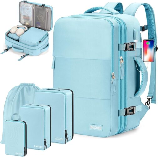 Carry On Backpack, 42L Flight Approved Travel Backpack for Men Women,Airline Approved Gym Backpack Waterproof Business Laptop Daypack Laptop Backpack,Casual Daypack for Business Weekend Hiking