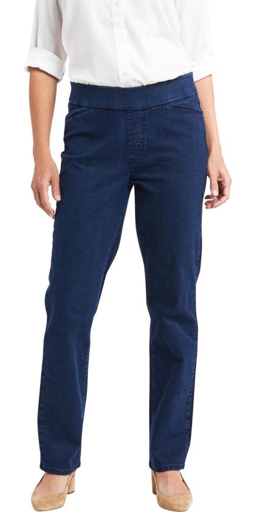 Chic Classic Collection Womens Easy-Fit Elastic-Waist Pant
