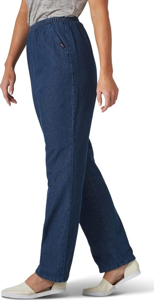 Chic Classic Collection Womens Cotton Pull-On Pant With Elastic Waist - Image 3