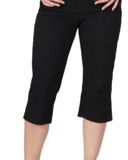 Chic Classic Collection Womens Easy Fit Elastic Waist Pull-On Capri