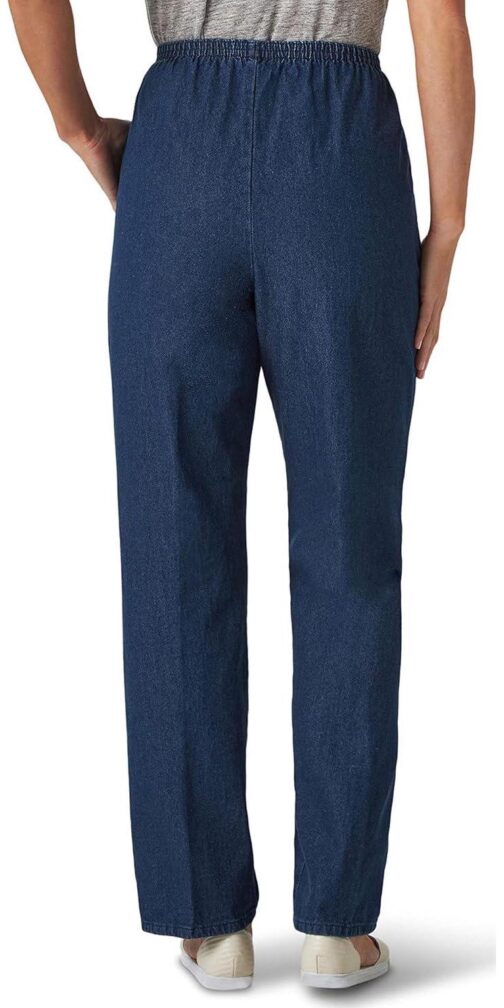 Chic Classic Collection Womens Cotton Pull-On Pant With Elastic Waist - Image 2
