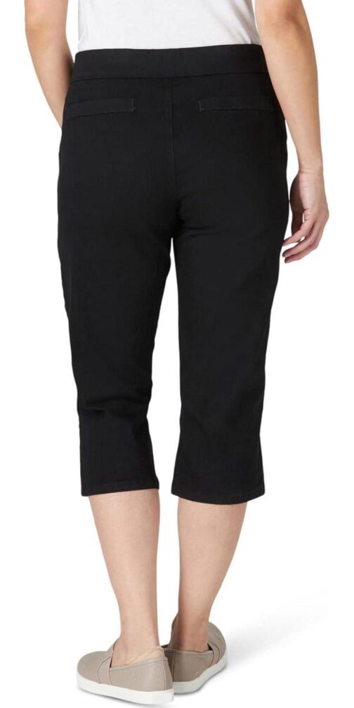 Chic Classic Collection Womens Easy Fit Elastic Waist Pull-On Capri - Image 3