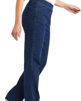 Chic Classic Collection Womens Easy-Fit Elastic-Waist Pant