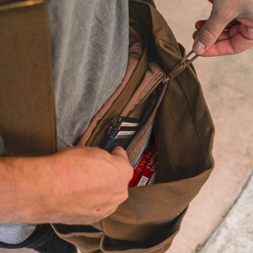 Classic Vintage Messenger Bag - Original Heavyweight Cotton Canvas Shoulder Bag with Upgraded Features - Image 5