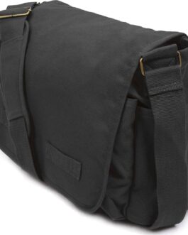 Classic Vintage Messenger Bag – Heavyweight Cotton Canvas Shoulder Bag