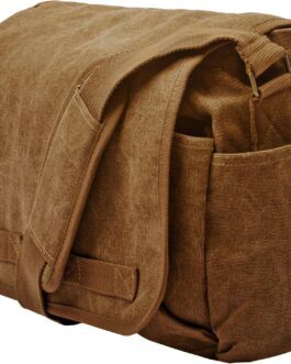 Classic Vintage Messenger Bag – Original Heavyweight Cotton Canvas Shoulder Bag with Upgraded Features
