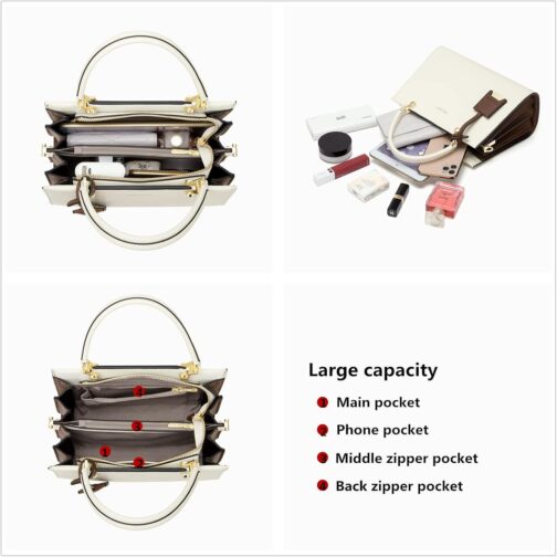 Cnoles Handbags for Women Large Capacity Tote Shoulder Bags Ladies Handle Satchel Purse - Image 5