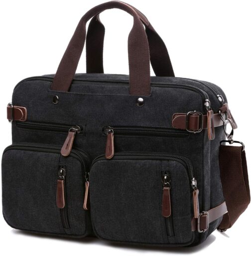 Convertible Laptop Backpack 17.3 Inch Messenger Bag for Men/Women