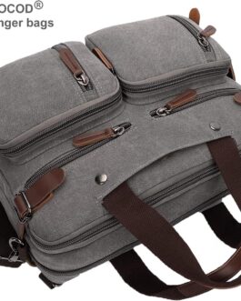 Convertible Laptop Backpack 17.3 Inch Messenger Bag for Men/Women