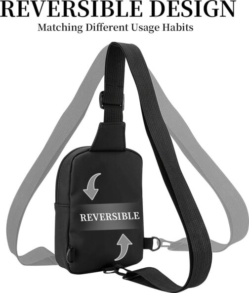 Crossbody Bag for Women Men Small Sling Shoulder Bag Lightweight Waterproof Purses Chest Bag for Travel - Image 5