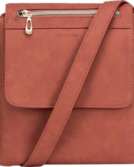 Crossbody Bag for Women, Leather Crossbody Purse Lightweight Medium Double Compartment Shoulder Bag with Tassel