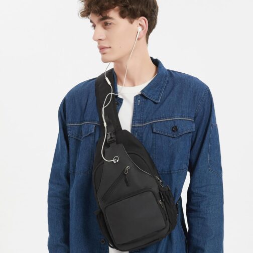 Crossbody Bags Sling Backpack Multipurpose Cross body Shoulder Bag for Men and Women Chest Bag Travel Hiking Daypack - Image 2