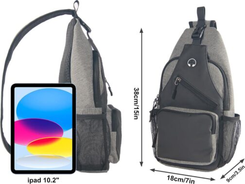 Crossbody Bags Sling Backpack Multipurpose Cross body Shoulder Bag for Men and Women Chest Bag Travel Hiking Daypack - Image 3
