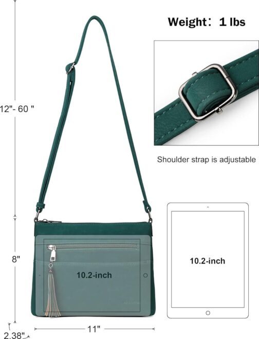 Crossbody Bags for Women, Lightweight Medium Crossbody Purse, Soft Leather Women's Shoulder Handbags with Tassel - Image 4