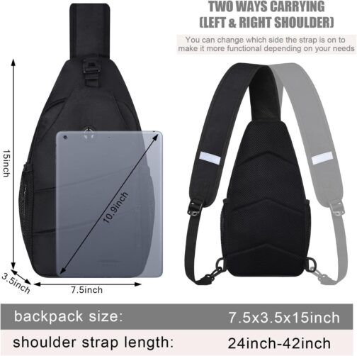Crossbody Bags for Women Men Trendy Sling Bag Bakpack Casual Chest Bag with Convertible Shoulder Strap - Image 2