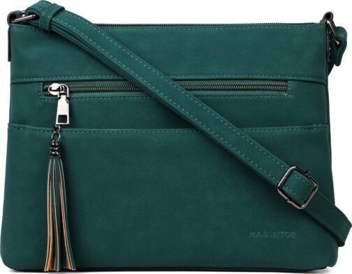 Crossbody Bags for Women, Lightweight Medium Crossbody Purse, Soft Leather Women's Shoulder Handbags with Tassel