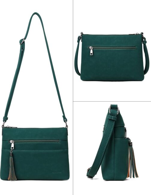 Crossbody Bags for Women, Lightweight Medium Crossbody Purse, Soft Leather Women's Shoulder Handbags with Tassel - Image 6
