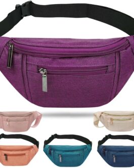 Crossbody Fanny Pack for Women Fashionable,Fashion Waist Bag Purse,Belt Bag for Travel Walking Running Hiking Cycling,Easy Carry Any Phone,Wallet (Purple)