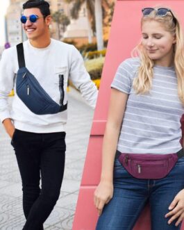 Crossbody Fanny Pack for Women Fashionable,Fashion Waist Bag Purse,Belt Bag for Travel Walking Running Hiking Cycling,Easy Carry Any Phone,Wallet (Purple)
