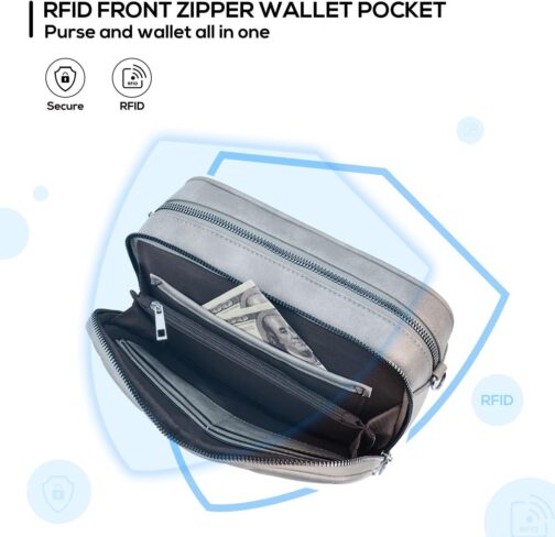Crossbody Purse for Women,Quilted Crossbody bags Small Shoulder Handbag with RFID Card Slots - Image 3
