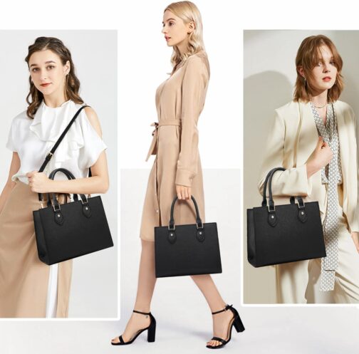 Crossbody Purses and Handbags for Women PU Leather Tote Top Handle Satchel Shoulder Bags - Image 3