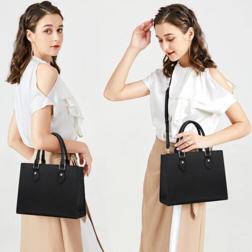 Crossbody Purses and Handbags for Women PU Leather Tote Top Handle Satchel Shoulder Bags - Image 2