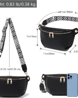 Crossbody Sling Bag Purse for Women – Small Chest Fanny Pack Trendy Travel Faux Leather Cross Body Bags with Adjustable Strap