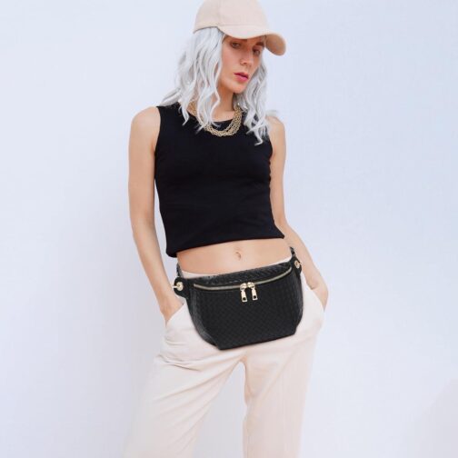 Crossbody Sling Bag Purse for Women - Small Chest Fanny Pack Trendy Travel Faux Leather Cross Body Bags with Adjustable Strap - Image 9