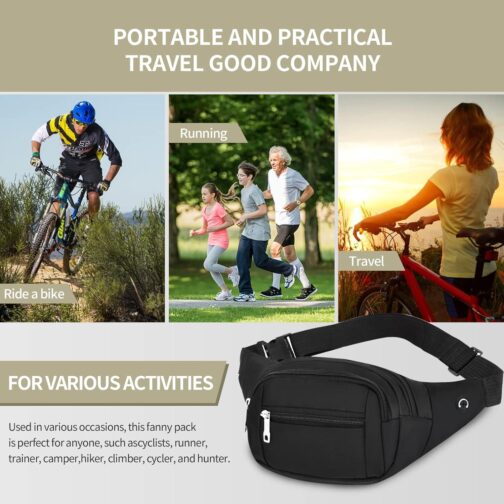 DAITET Crossbody Fanny Pack for Men&Women,Large Waist Bag and Hip Bum Bag with Adjustable Strap for Outdoors Workout Traveling Casual Running Hiking Cycling - Image 7