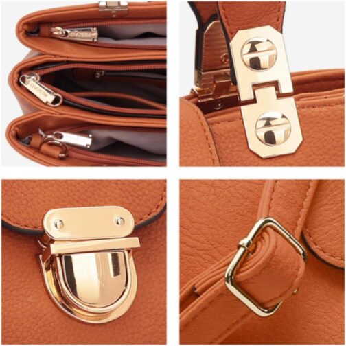 Dasein Women Satchel Handbags Top Handle Purse Medium Tote Bag Vegan Leather Shoulder Bag - Image 6