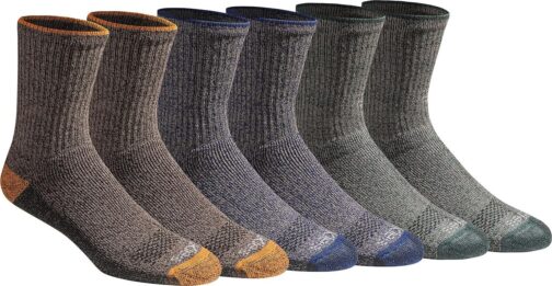 Dickies Men's Dri-tech Moisture Control Comfort Length Mid-Crew Socks