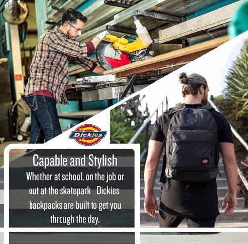 Dickies Signature Backpack for School Classic Logo Water Resistant Casual Daypack for Travel Fits 15.6 Inch Notebook - Image 6