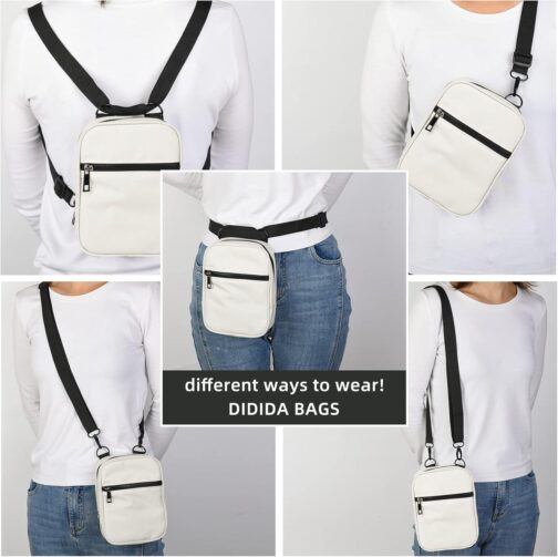 Didida Crossbody Bag Small Trendy Multi Position Fanny Back Pack Chest Bag Daypack Sling Purse for Women Men Traveling - Image 5